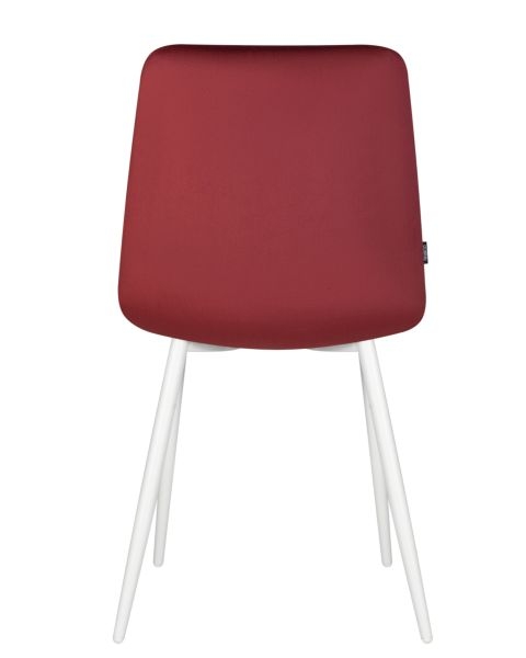 Стул обеденный DOBRIN CHILLY (Бордовый Holland 47, основание белое) 4 шт