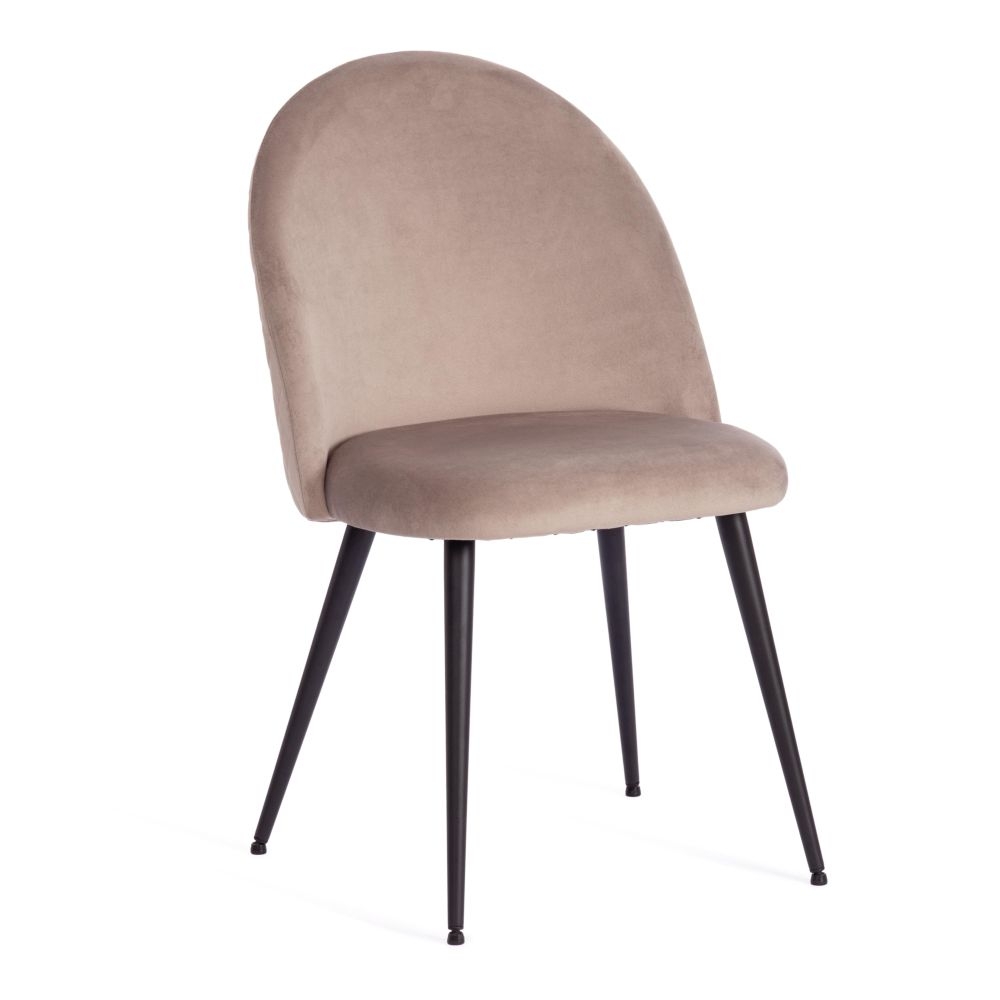 Стул MONRO (mod. 5144) / 1 шт. в упаковке металл/вельвет, 51x56x84 см, серо-бежевый (HLR-9)/черный