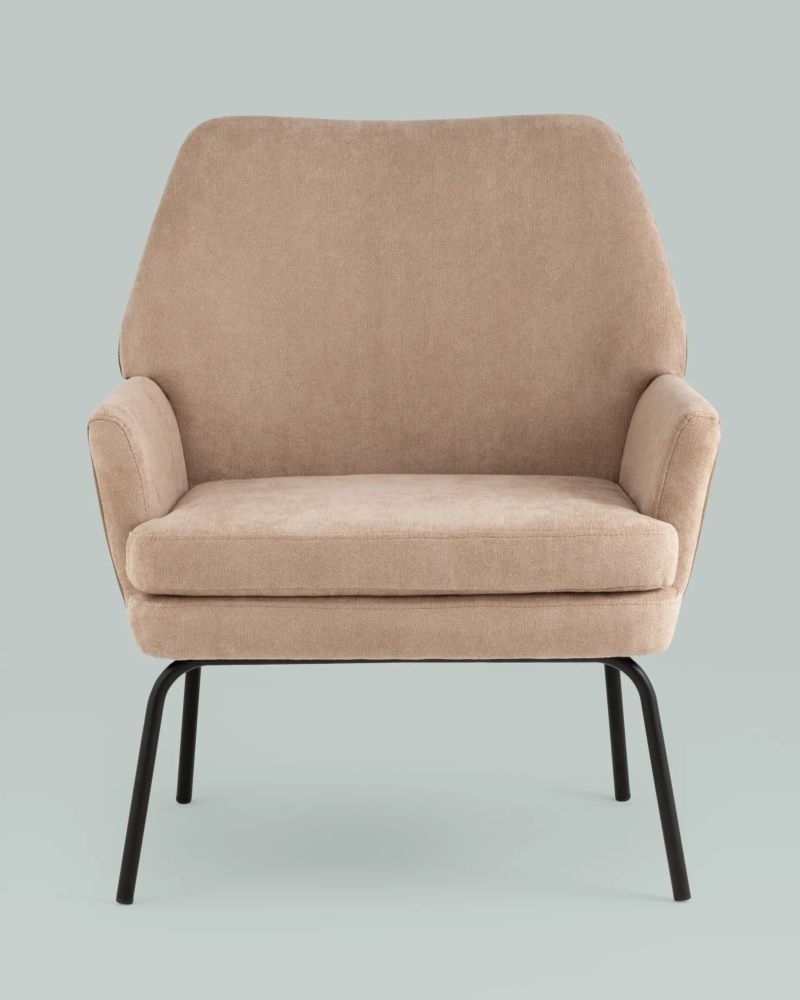 Кресло Харви Светло-коричневый с коричневой экокожей