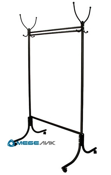 Вешалка напольная М 13 (на колесах) Чёрный