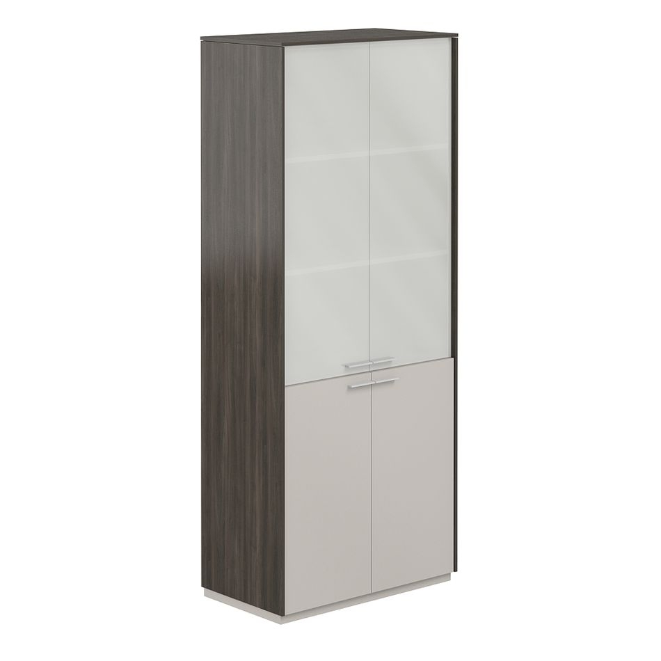 Шкаф высокий Atlas NZ-0351.BT.GS Бренсон Трюфель Серый камень