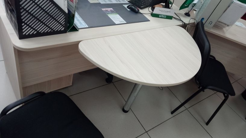 Приставка-полукруг для двух угловых столов Glassy 2.20 Туя