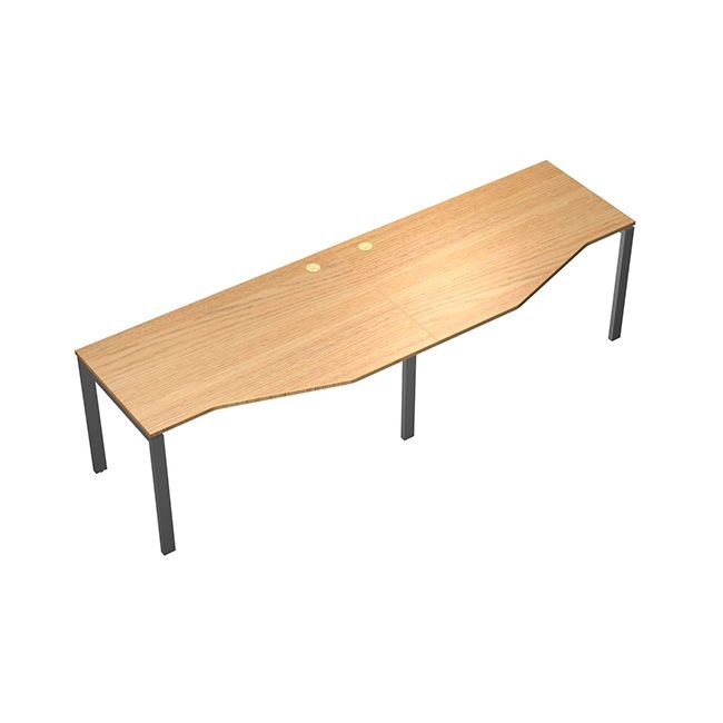 Рабочая станция со столами эргономичными Тип2 UP! АП 0172 ГА Дуб гальяно/антрацит