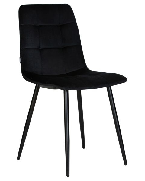 Стул обеденный DOBRIN CHILLY (Черный Holland 75, основание черное) 4 шт