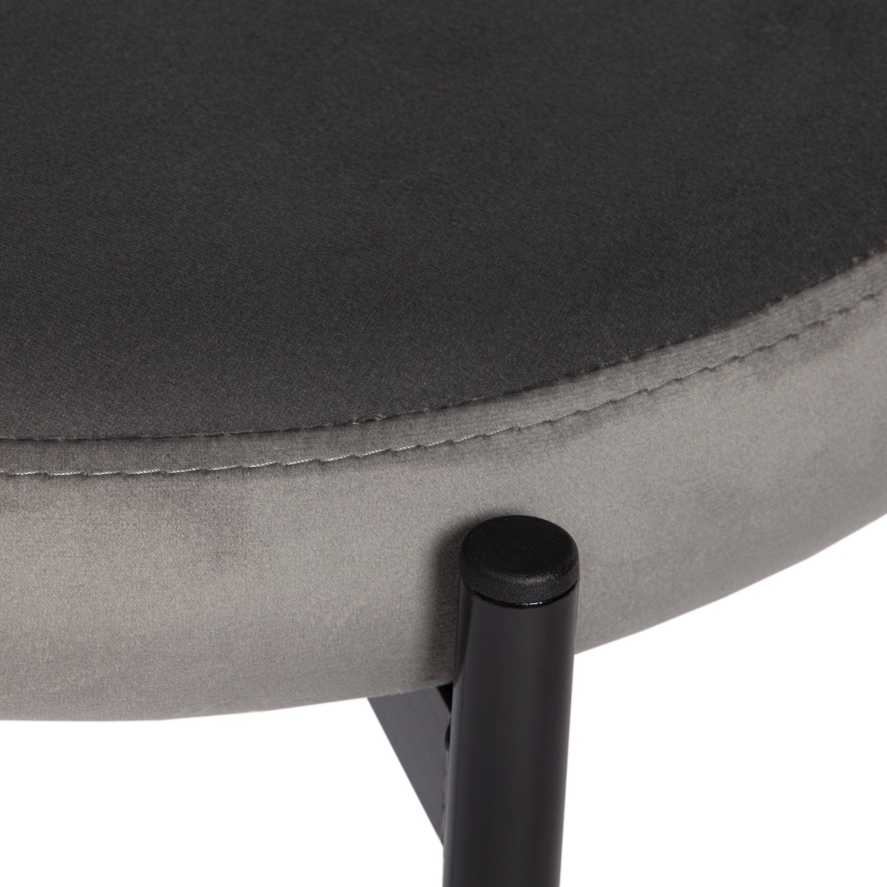 Стул REVO (mod. 7033) ткань/металл, 47х54х82 см, высота до сиденья 47 см, серый barkhat 26/черный