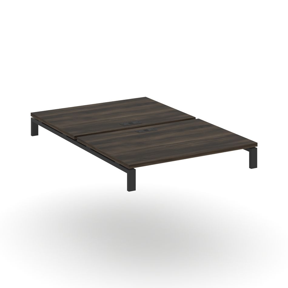 Двойной стол надставка на две опорные тумбы CONCEPT CN.DSN-005 Дуб Мали Черный