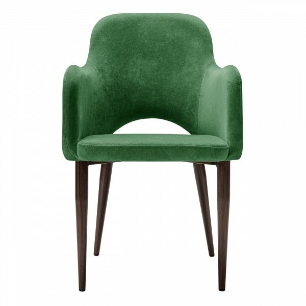 Кресло Ledger К green grass/т.орех