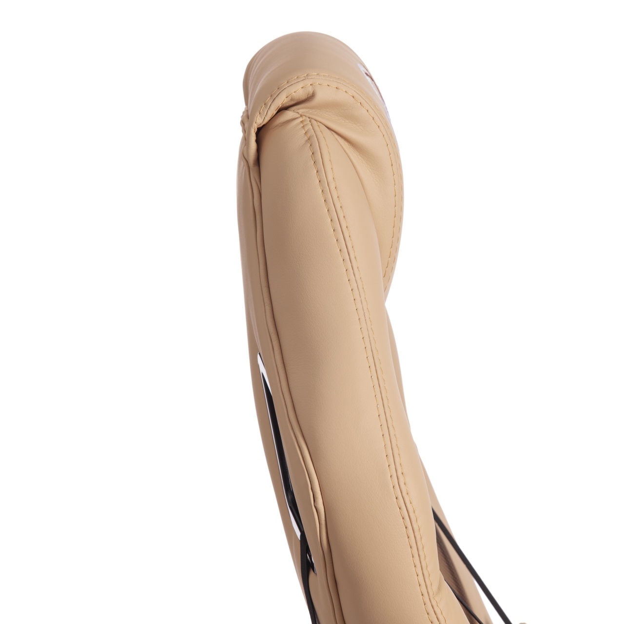 Кресло DRIVER (22) кож/зам/ткань, бежевый/бронза, 36-34/TW-21