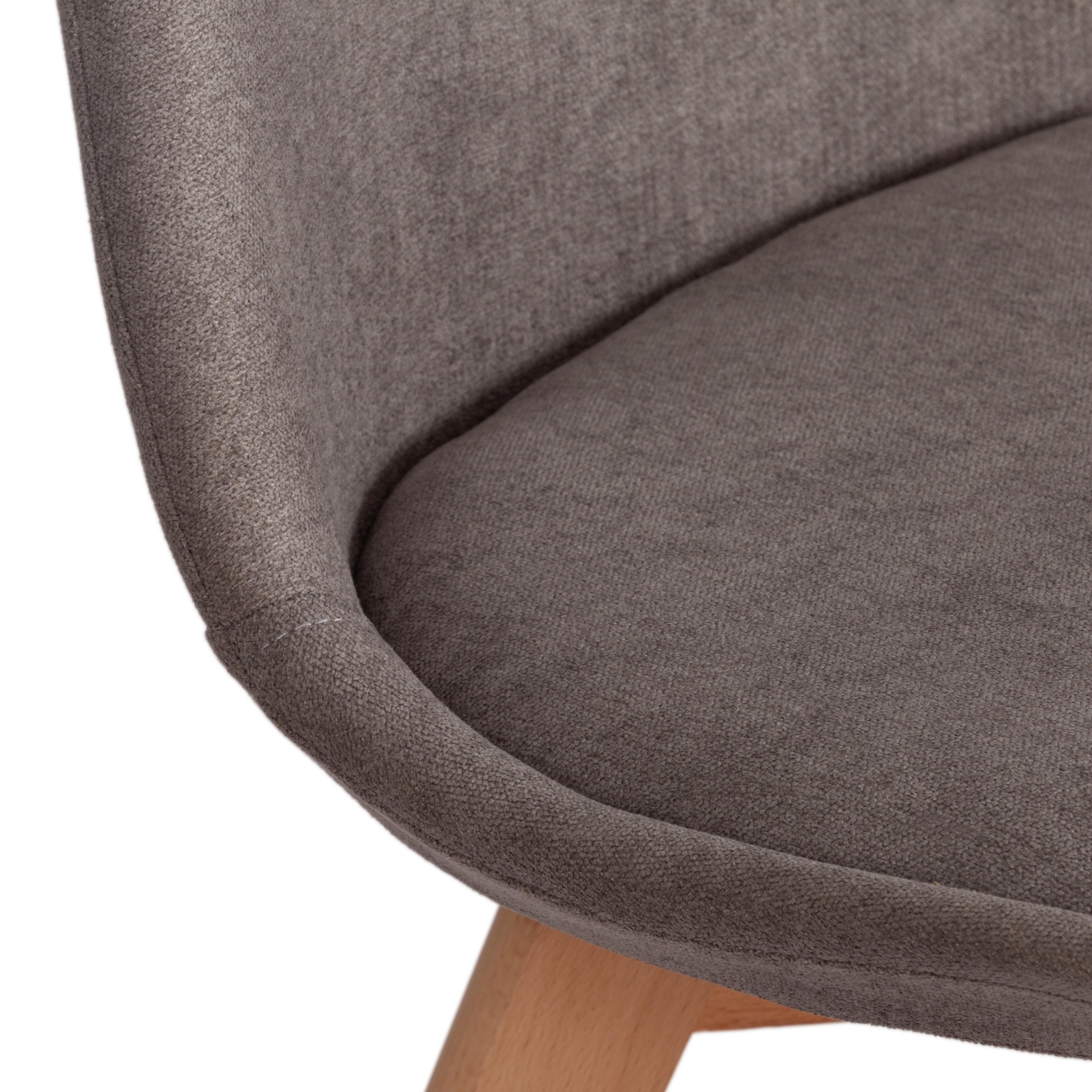 Стул TULIP SOFT (mod. 053V) дерево/пластик/ткань, 49,5 x 54,5 x 84 см, Серый (Grey) LY1701-26