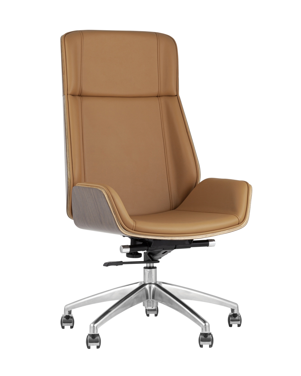 Кресло руководителя ТопЧаирс Cровн Коричневое / TopChairs Crown