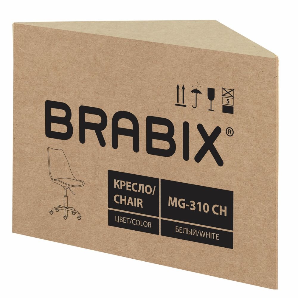 Офисное кресло БРАБИКС Еамес МГ-310 CХ экокожа Белый / BRABIX Eames MG-310 CH
