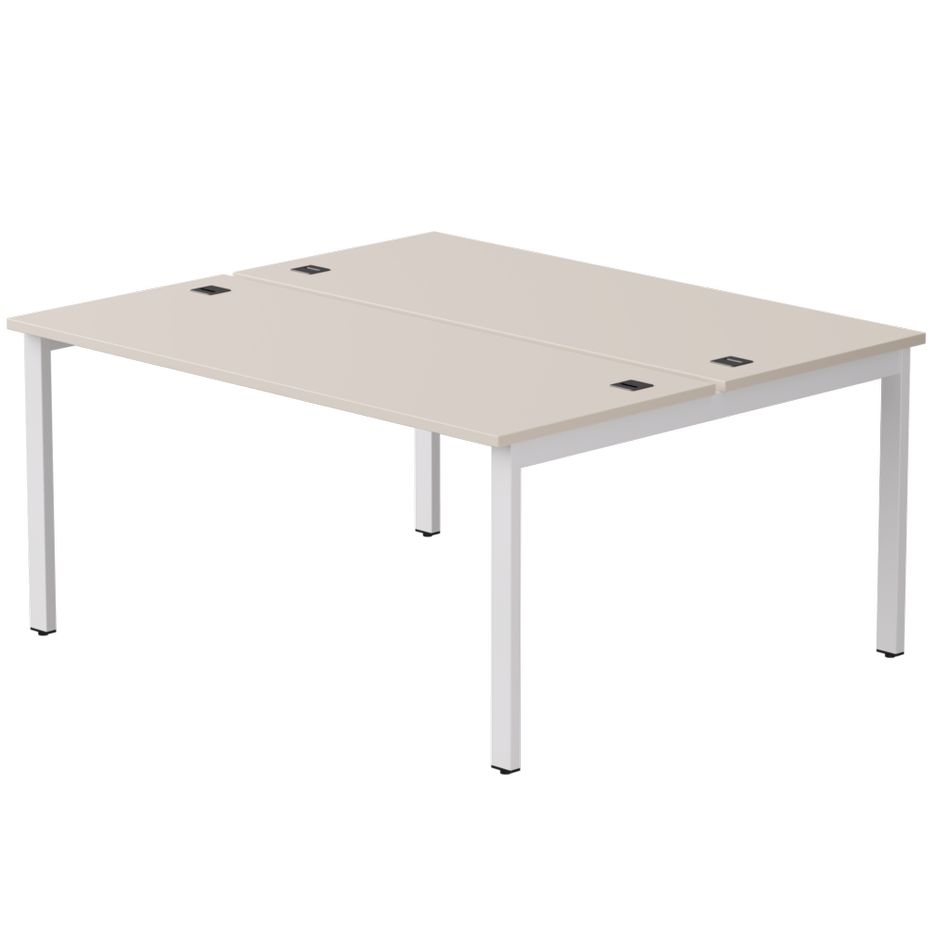 Бенч-система на 2 места на металлокаркасе, опоры 90 гр Everprof EVO 254S018 Кашемир Белый (1580)