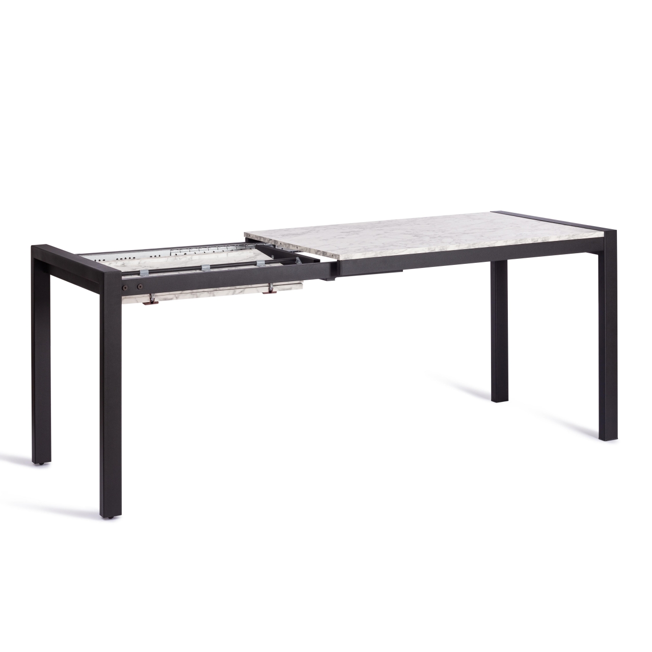 Стол раздвижной SVAN (mod. 1011) ЛДСП+меламин/металл, 120+67 x 74 x 75 см, сосна/чёрный