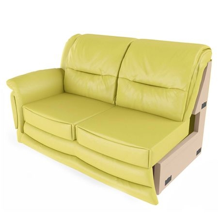 Секция двухместная с правым подлокотником Вавилон 2В Вердепешевая (кожа)