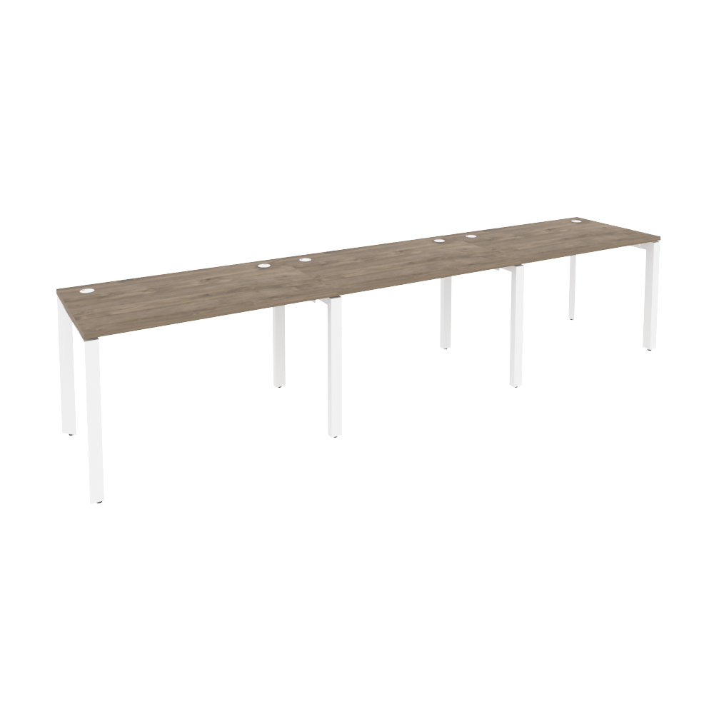 Рабочая станция на П-образном м/к ONIX O.MP-RS-3.2.7 Тиквуд Темный/Белый