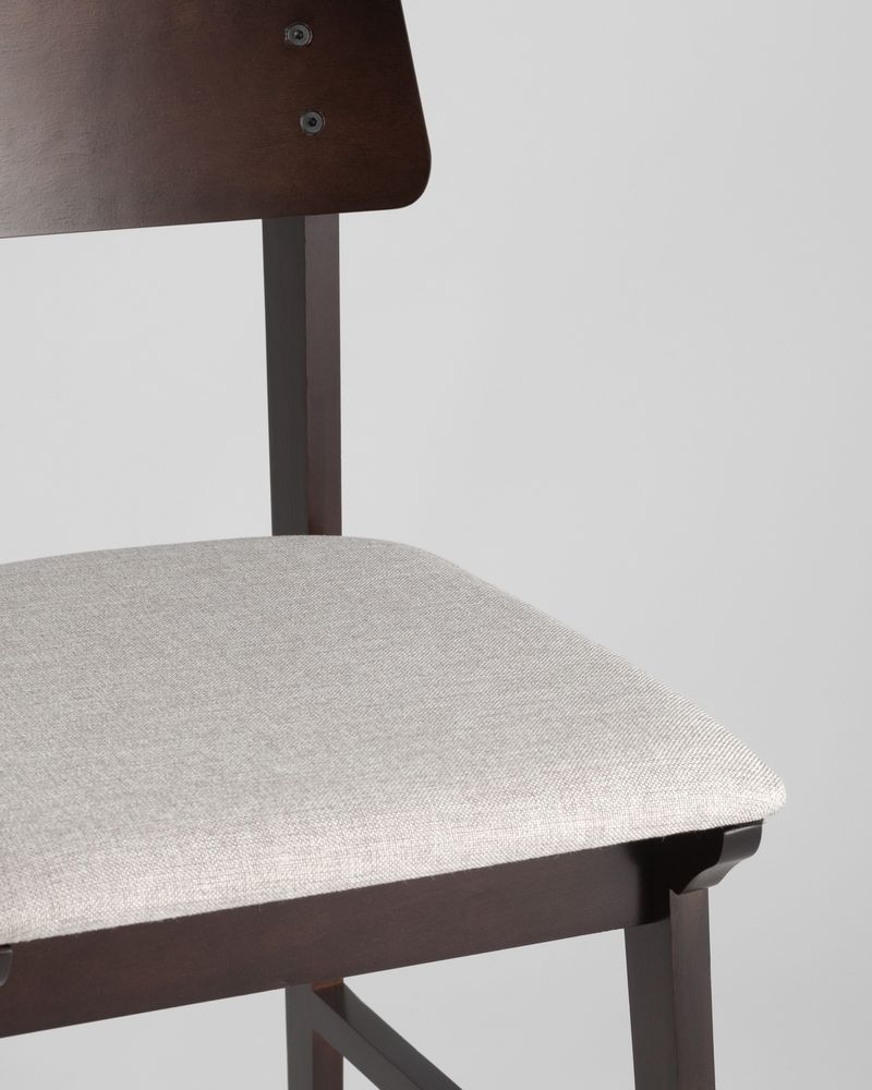 Комплект из двух стульев ODEN мягкая тканевая Светло-серая обивка