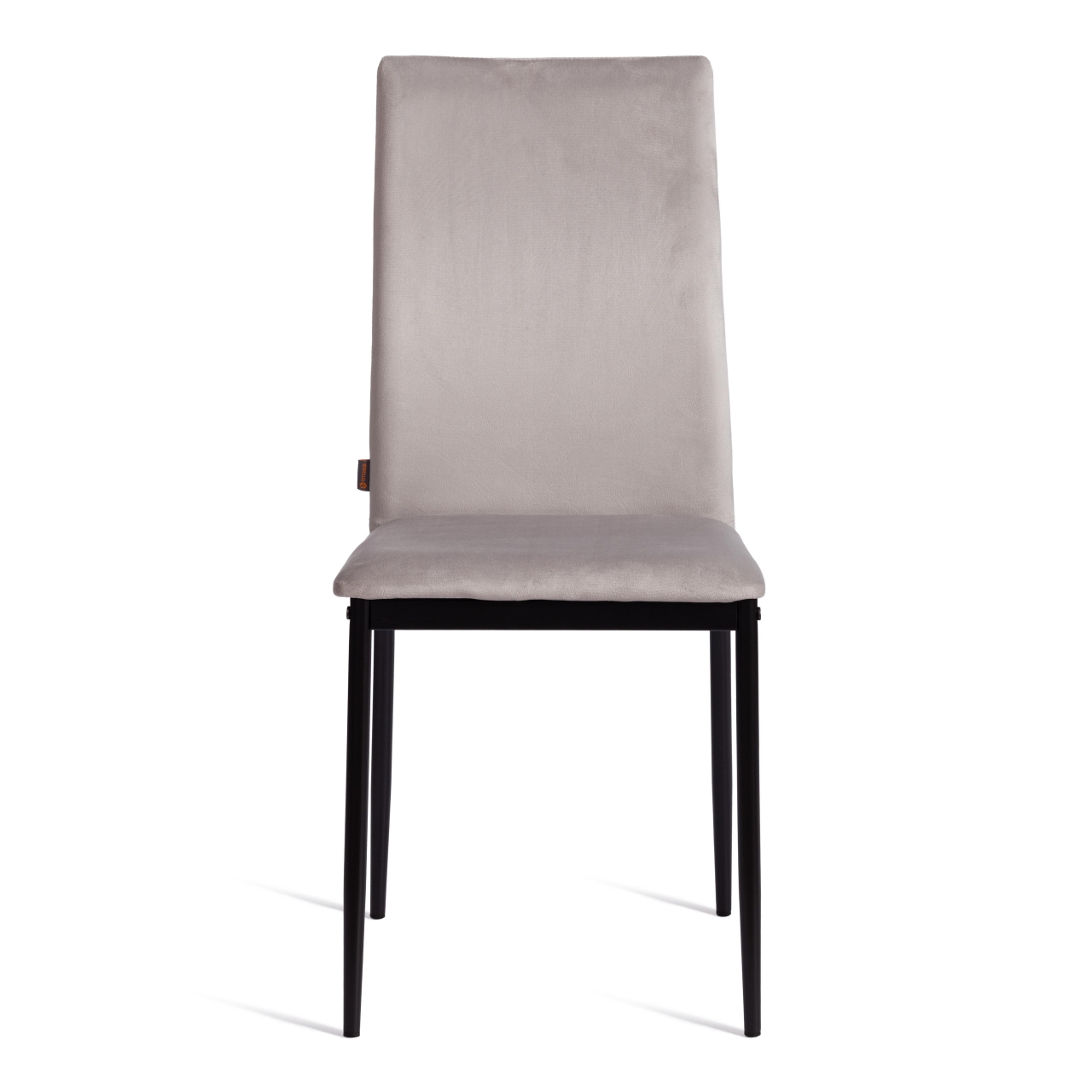 Стул CAPRI (mod. BC565-DC) металл, флок, 43 х 53 х 92 см, Light grey (светло-серый) HLR14 / черный