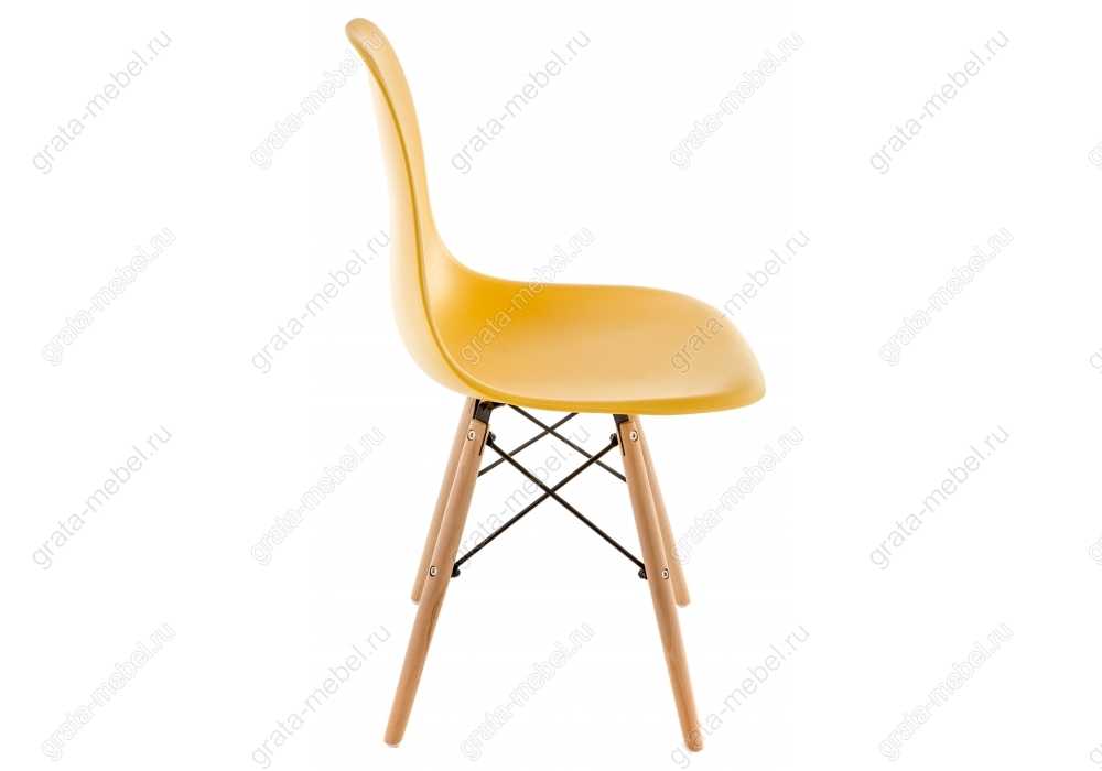 Стул деревянный Eames PC-015 yellow