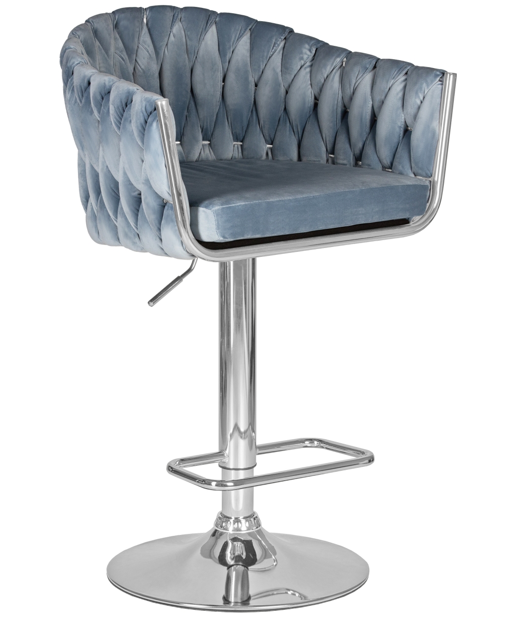 Стул барный ДОБРИН МАРCЕЛ Пудрово-голубой велюр МДЖ9-74 / DOBRIN MARCEL MJ9-74