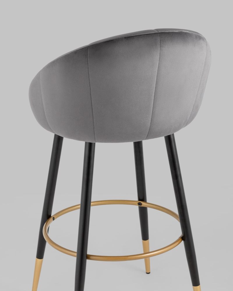 Стул Наоми барный велюр Серый