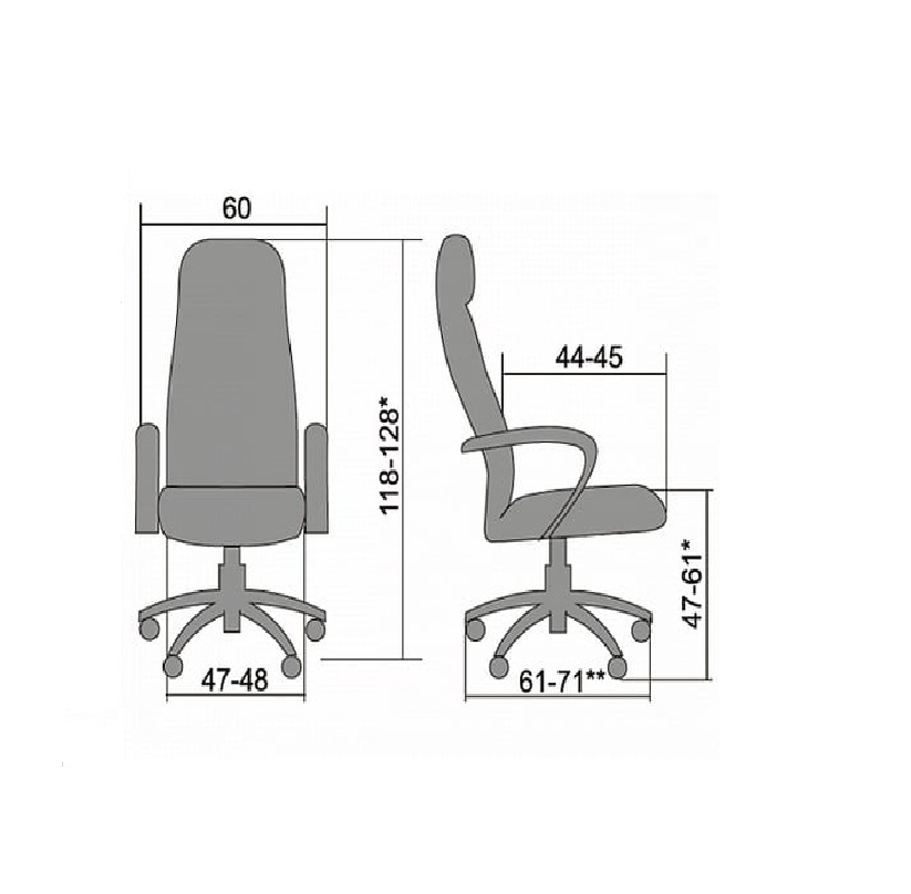 Кресло руководителя Metta BP-6 PL 821 Черное