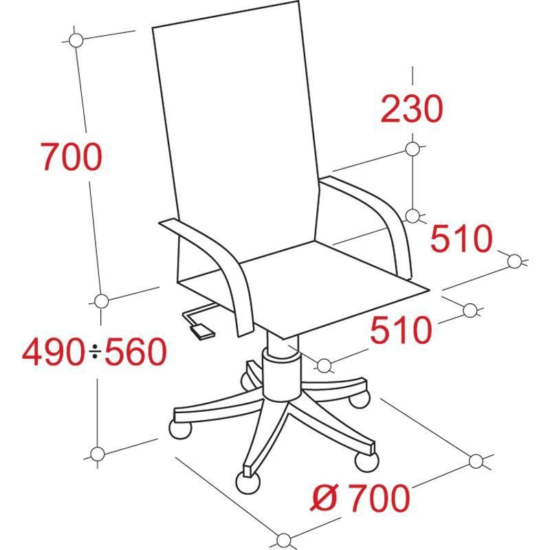 Кресло руководителя EChair CS-658E 373254 Черное