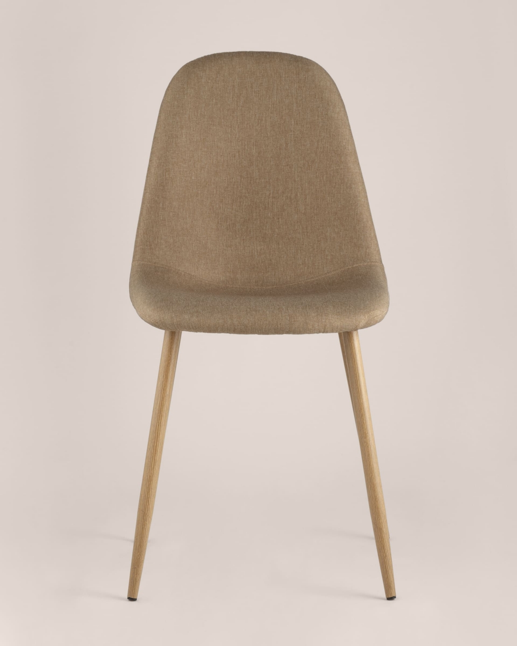 Обеденная группа стол Eames DST 80 см, 2 стула Валенсия рогожка Бежевый