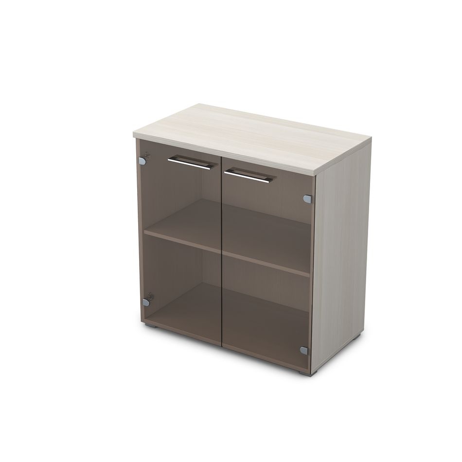 Шкаф низкий со стеклом GLOSS LINE 9НШ.023.2 Ivory