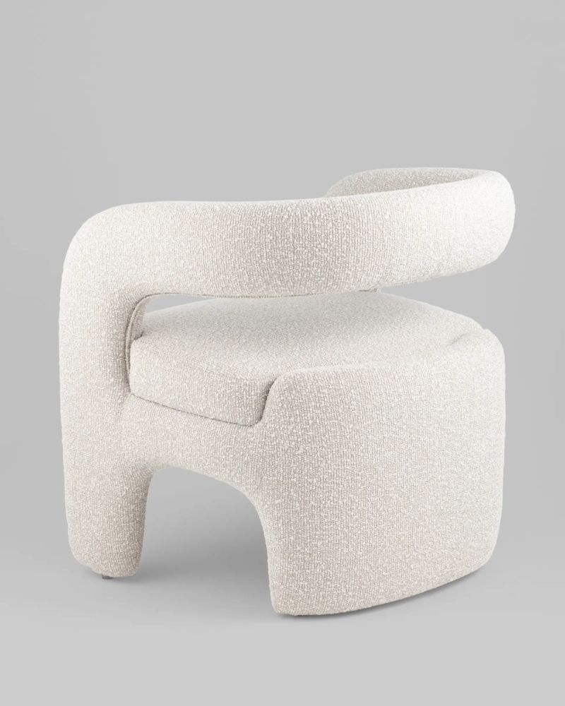 Кресло лаунж Bones жемчужный