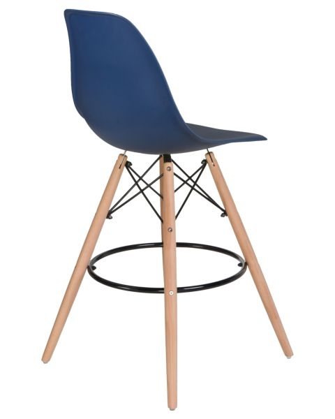 Стул барный DOBRIN DSW BAR (ножки светлый бук, цвет темно-синий (BE-12)) 2 шт