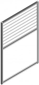 Перегородка со стеклом 1300 мм RAND RP130SG140 Легно светлый