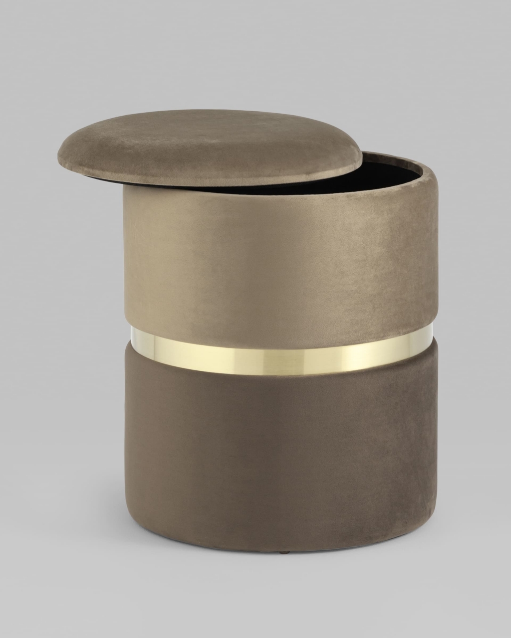 Пуф Кэрри с ящиком велюр Коричневый