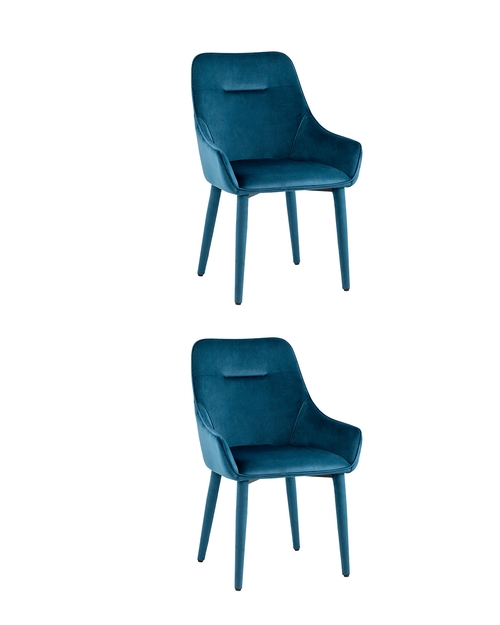 Комплект из двух стульев Диана велюр сине-зеленый ножки велюр 2 шт