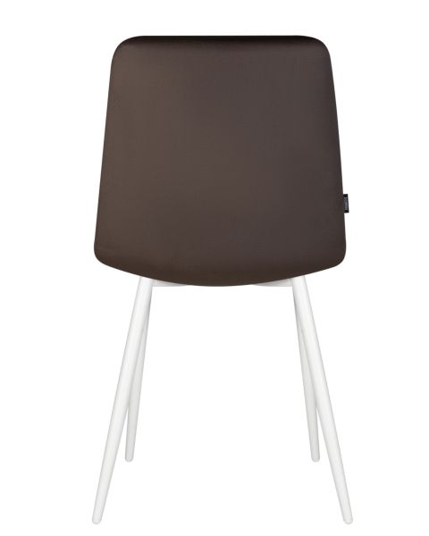 Стул обеденный DOBRIN CHILLY (Эспрессо Holland 74, основание белое) 4 шт