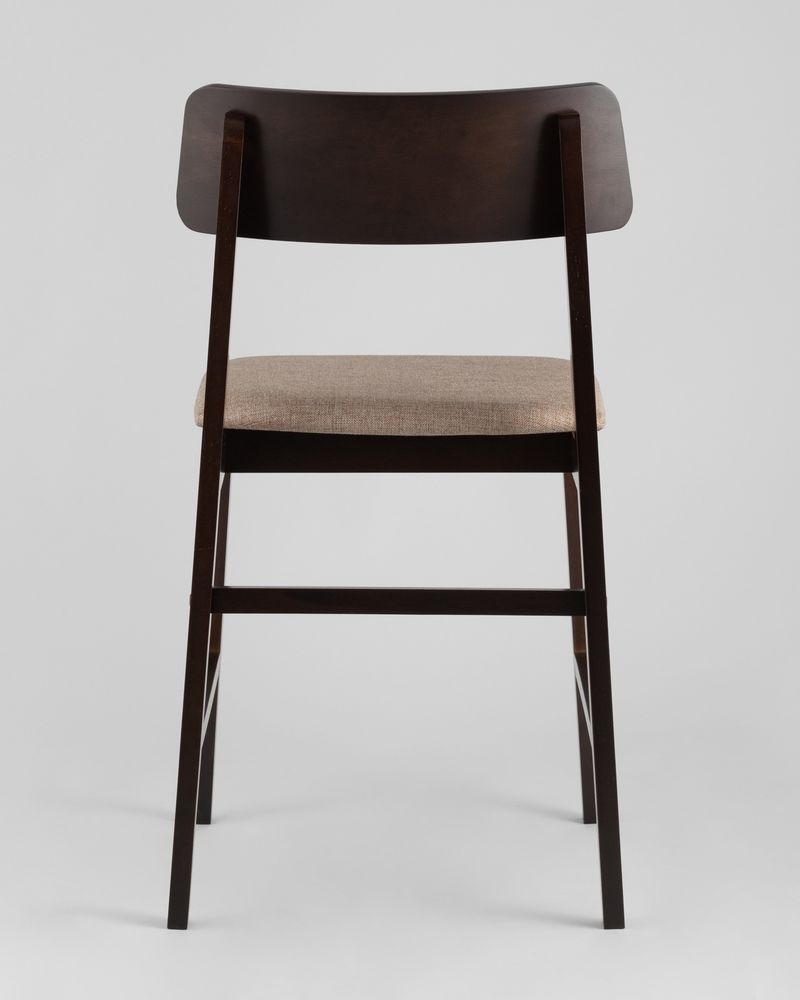 Комплект из двух стульев ODEN мягкая тканевая Коричневая обивка