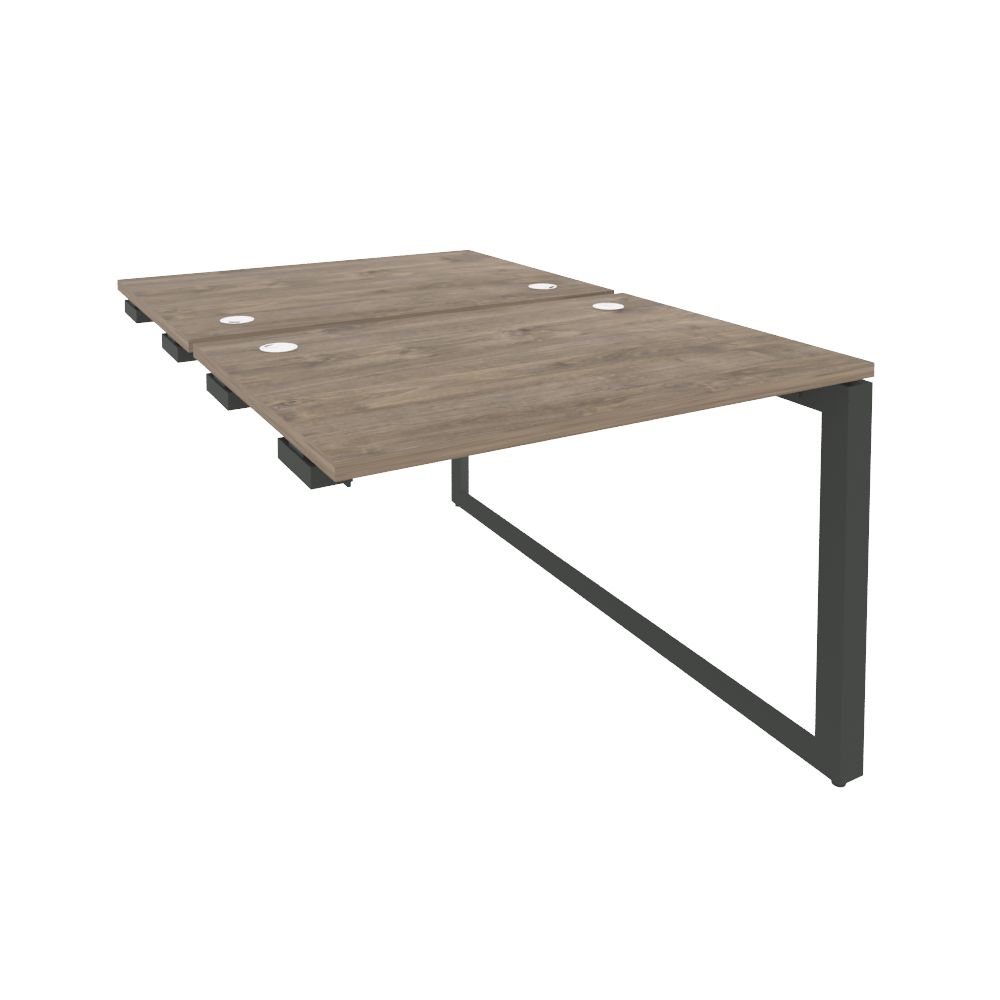 Стол-приставка двойной на О-образном м/к к опорым элем. ONIX O.MO-D.SPR-1.7 Тиквуд Темный/Антрацит