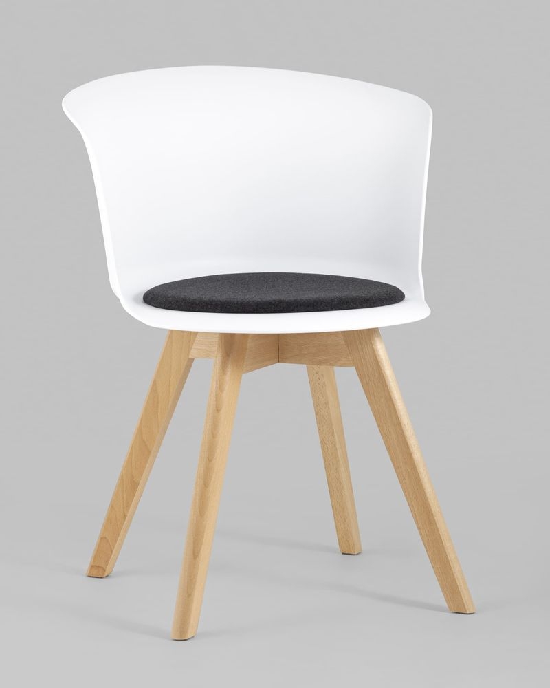 Стул пластиковый Blossom с подушкой Белый