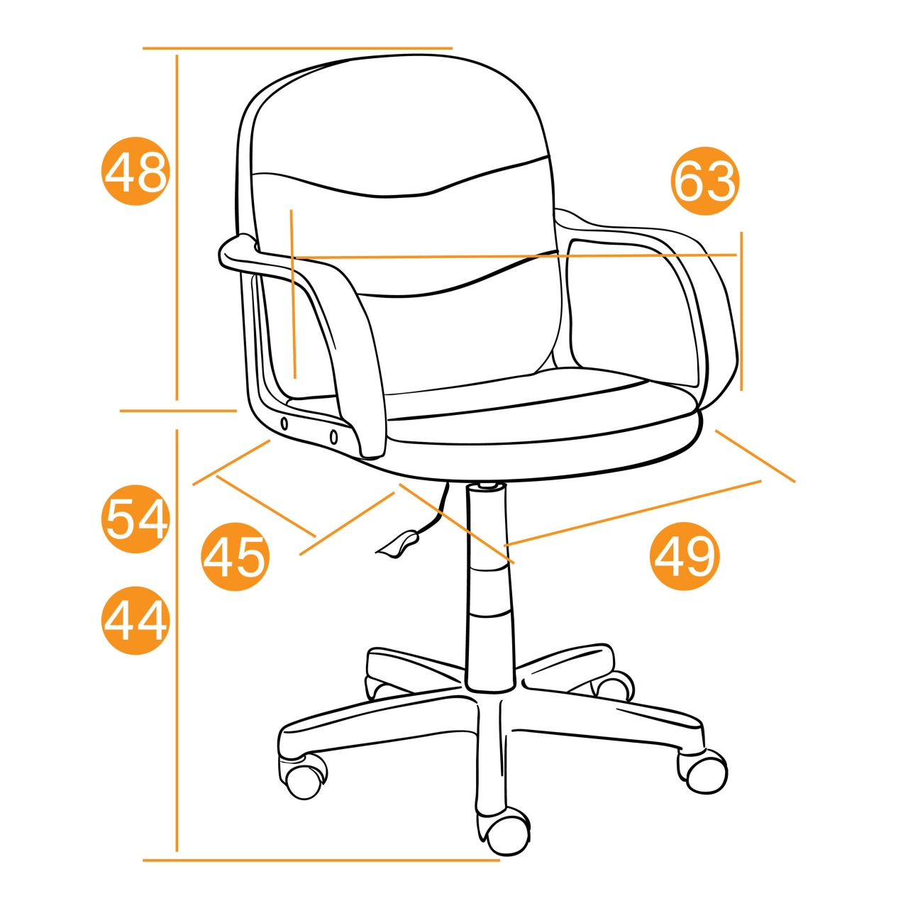 Кресло BAGGI PA флок , серый/черный, 29/35