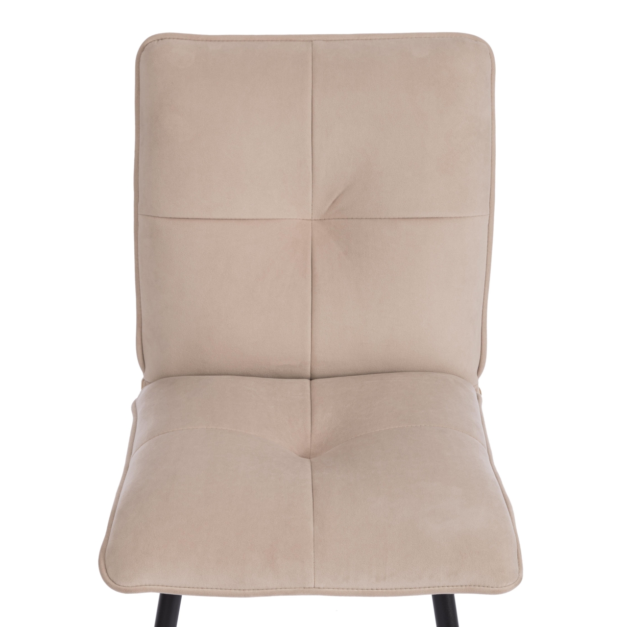 Стул обеденный Sweet флок , 46х55х88, бежевый/черный, 7