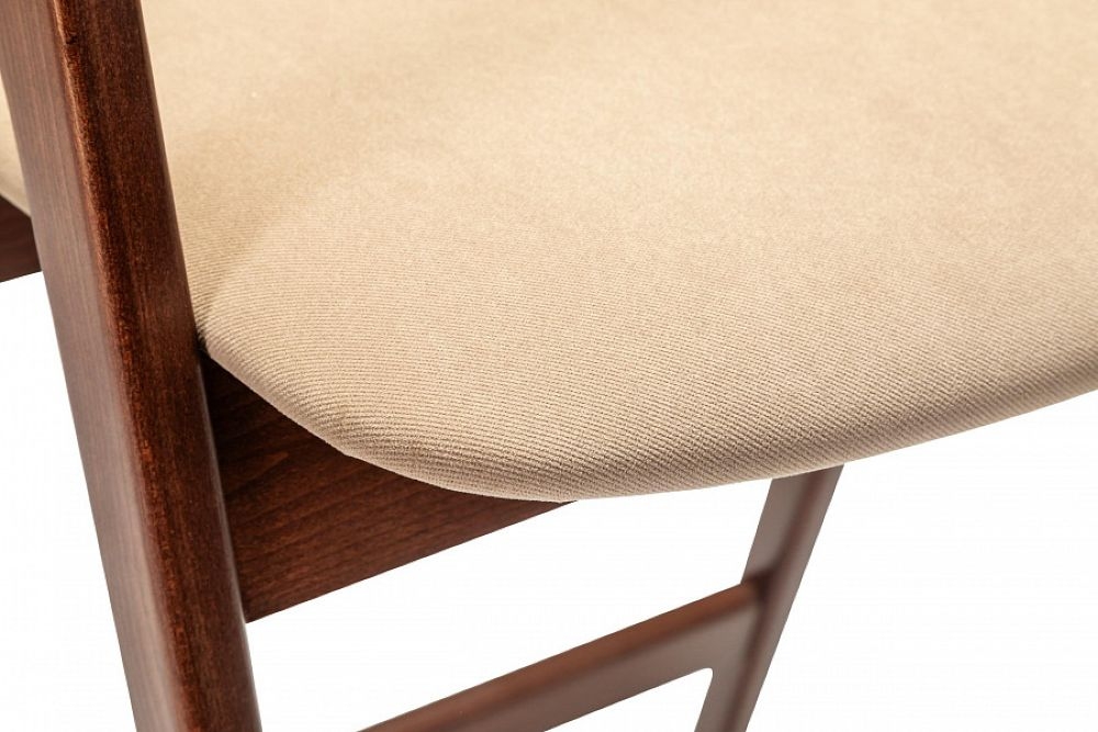 Кресло полубарное Kaede Beige/Темный орех