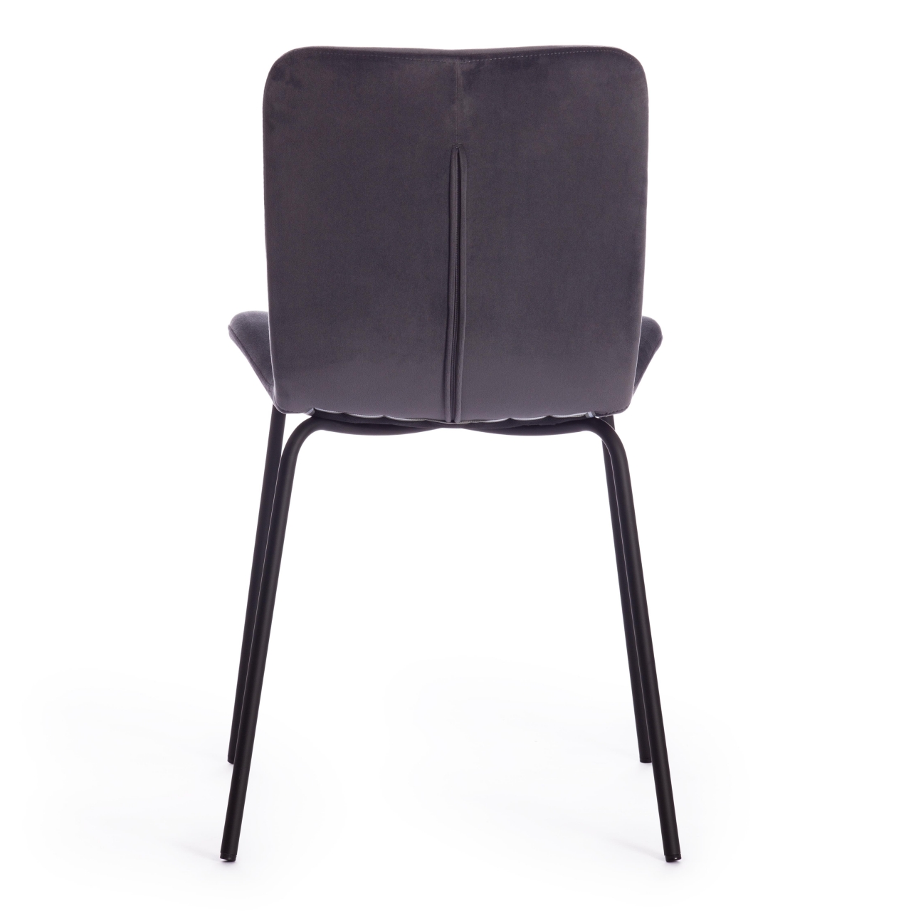 Стул GILLIAN (mod. 0137017-NI) металл/вельвет, 45х52,5х78 см, темно-серый S108 (666 SILVER GREY)/черный