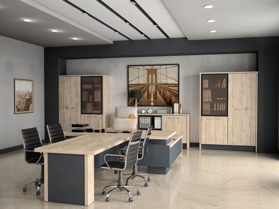 Стеллаж с 5 полками Торстон Т-31-12 л/пр Дуб Вотан Антрацит