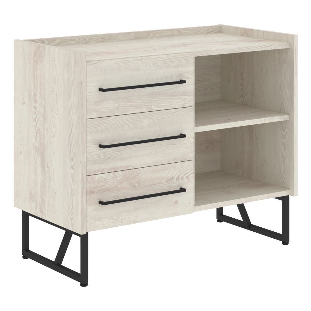 Тумба LOFTIS LSC-3D Сосна Эдмонт/Черный