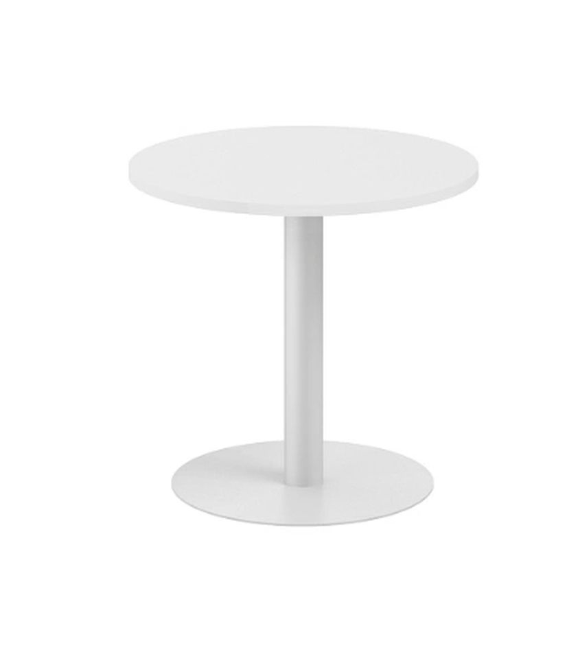 Стол переговорный круглый Sigma SG.277.WH.GR Белый Серебряный металлик