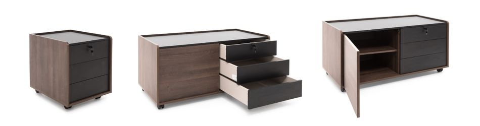 Тумба подкатная MURANO 108 301 KR/BL Кальяри/Черный