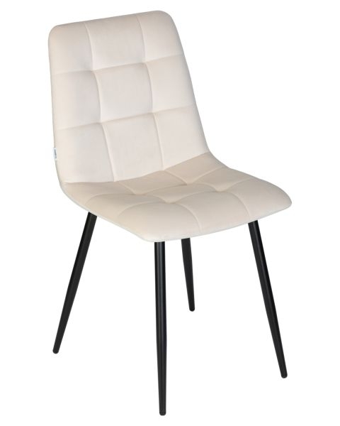 Стул обеденный DOBRIN CHILLY (Кремовый Holland 05, основание черное) 4 шт