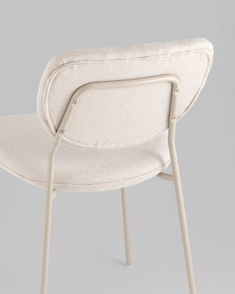 Стул обеденный Gigi бежевый кремовые ножки