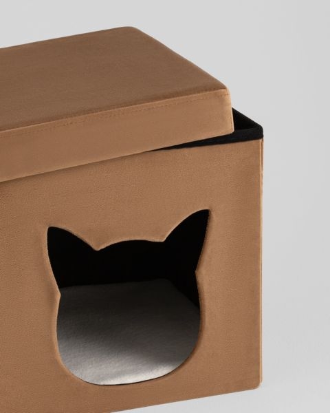 Пуф складной с ящиком Store Pet коричневый