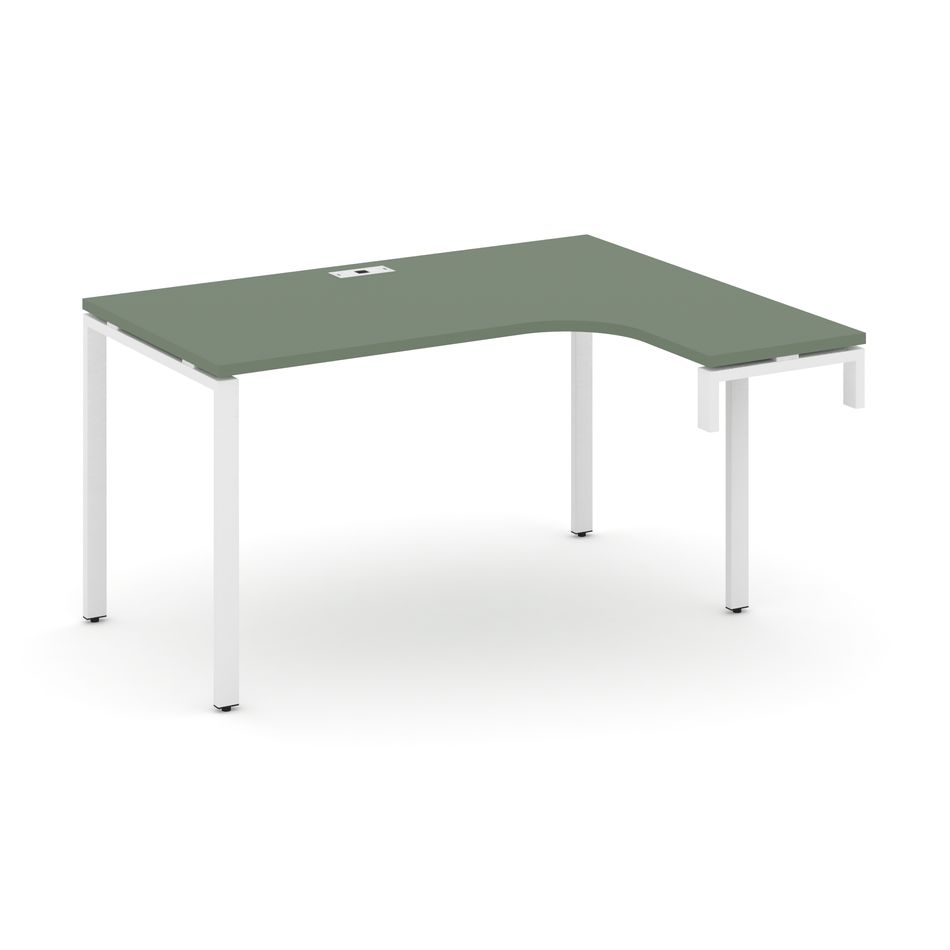 Стол-надставка на опорную тумбу (правый) CONCEPT CN.OSAN-002(R) Дуб Мали Белый