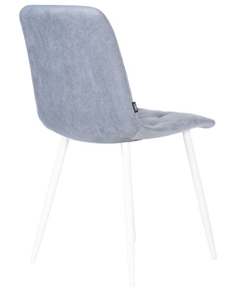 Стул обеденный DOBRIN CHILLY ROMBO (Серо-голубой Simple 26, основание белый) 4 шт